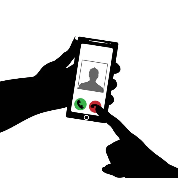 Telefono Cellulare Con Illustrazione Vettoriale Sfondo Bianco — Vettoriale Stock