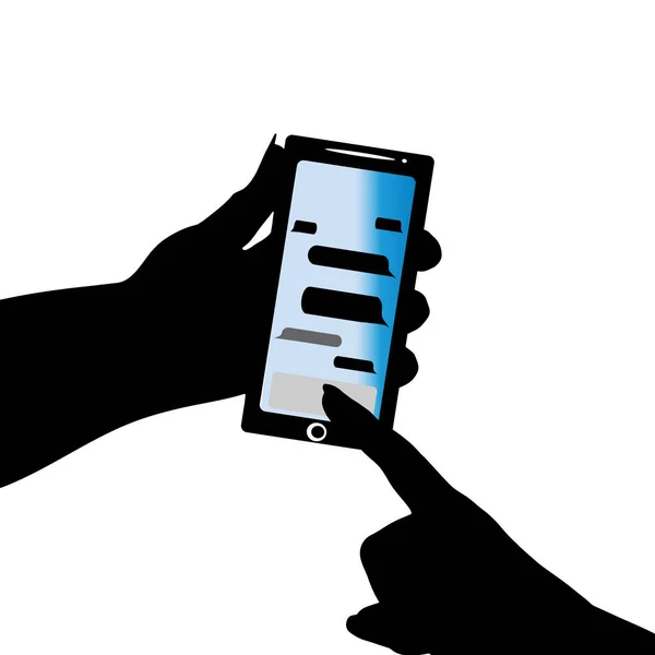 Telefono Cellulare Con Illustrazione Vettoriale Sfondo Bianco — Vettoriale Stock