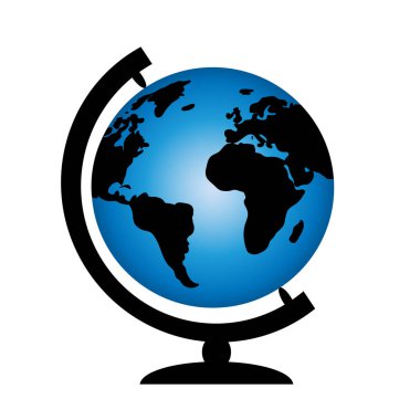 Beyaz bir arka plan üzerinde küre vektör çizim.