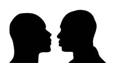 Beyaz arka planda kaç siluet vektör.