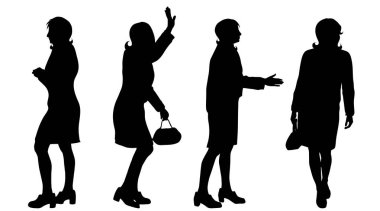 Beyaz arka plan üzerinde kadın silüeti vektör.