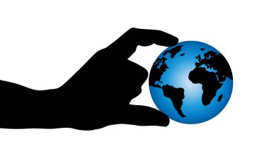 Beyaz bir arka plan üzerinde küre vektör çizim.