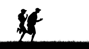 Beyaz arka planda kaç siluet vektör.