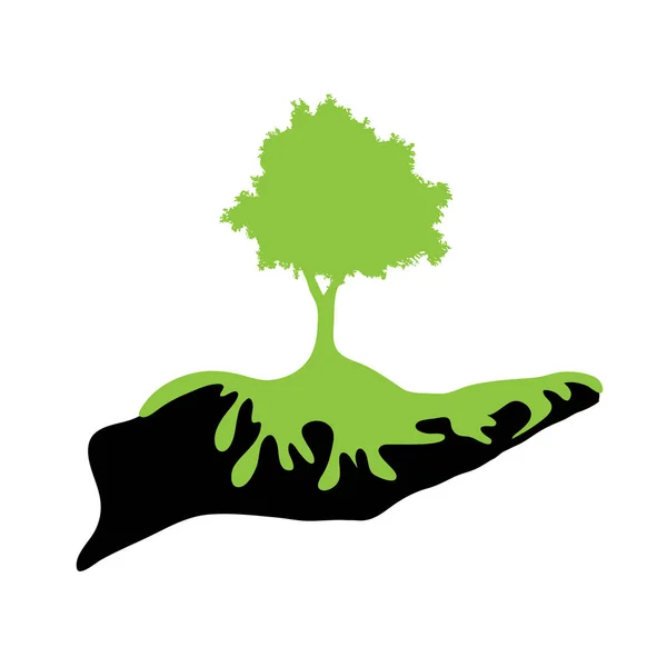 Ilustración Vectorial Del Logotipo Del Árbol Sobre Fondo Blanco — Vector de stock