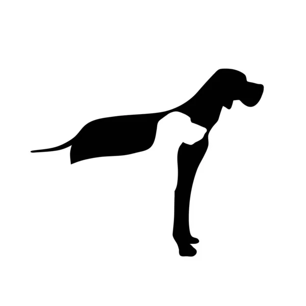 Silhouette Vectorielle Logo Chien Sur Fond Blanc — Image vectorielle