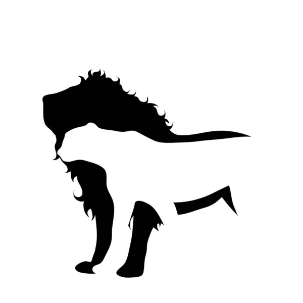 Silhouette Vectorielle Logo Animal Sur Fond Blanc — Image vectorielle