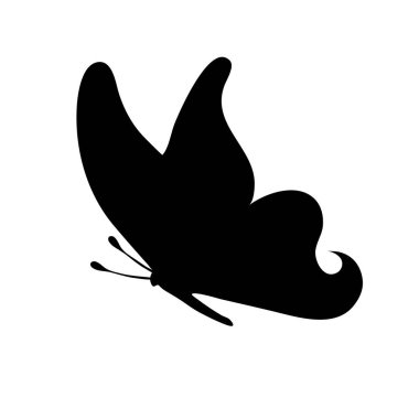 Beyaz arka plan üzerinde kelebek vektör çizim.