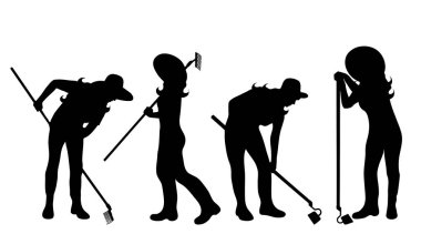 Beyaz arka plan üzerinde kadın silüeti vektör.