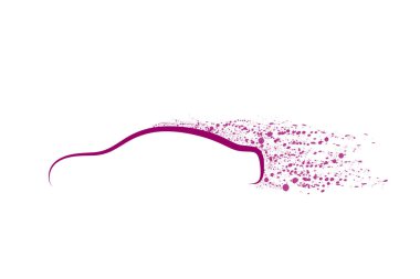 Beyaz arka plan üzerinde pembe bir araba vektör çizim.