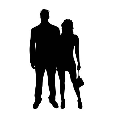 Beyaz arka planda kaç siluet vektör.