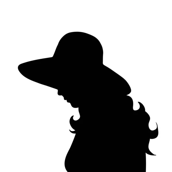 Silhouette Vectorielle Femme Sur Fond Blanc — Image vectorielle