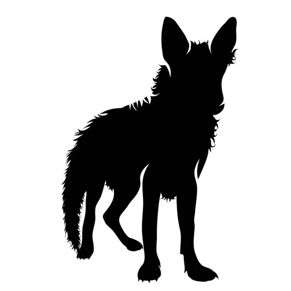 Silhouette Vectorielle Chien Sur Fond Blanc — Image vectorielle