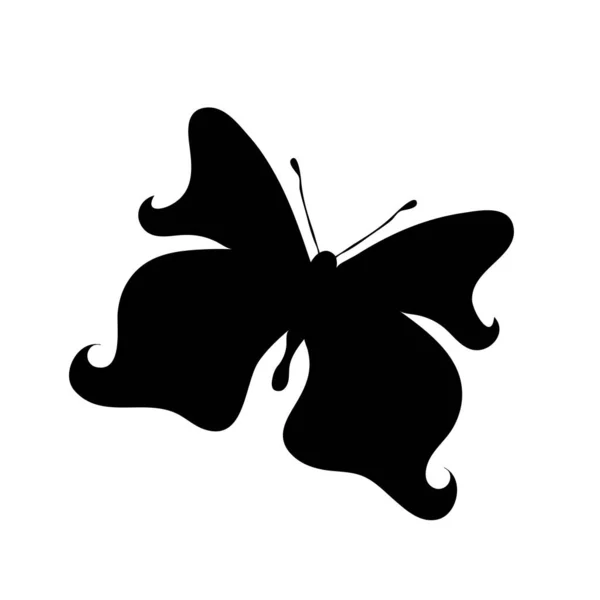 Illustration Vectorielle Papillon Sur Fond Blanc — Image vectorielle