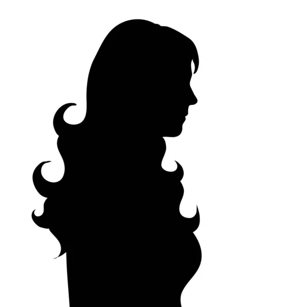 Silueta Vectorial Mujer Sobre Fondo Blanco — Vector de stock