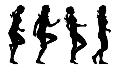 Beyaz arka plan üzerinde kadın silüeti vektör.