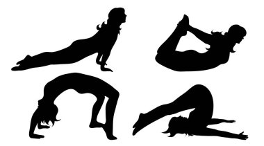 Beyaz arka plan üzerinde kadın silüeti vektör.