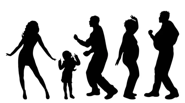 家庭在白色背景上的向量轮廓 — 图库矢量图片