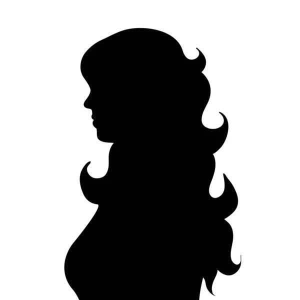 Silhouette Vectorielle Femme Sur Fond Blanc — Image vectorielle