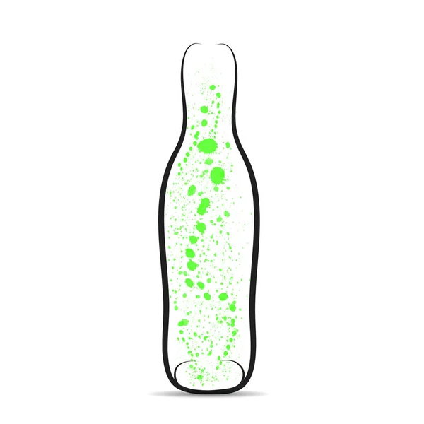 Vector Illustration Bottle White Background — Stock Vector