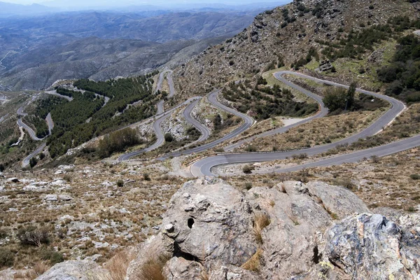 Zigzag Carretera Las Montañas España —  Fotos de Stock