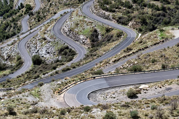 Zigzag Carretera Las Montañas España —  Fotos de Stock