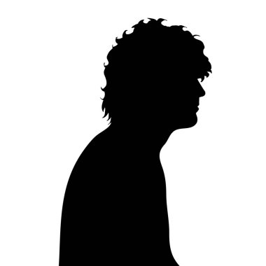 Adam beyaz zemin üzerine siluet vektör.