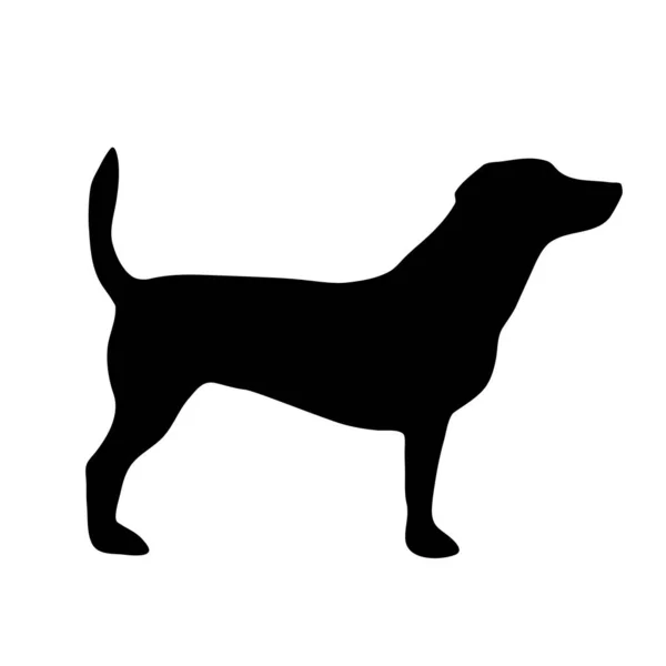 Vector Εικονογράφηση Του Σκύλου Λευκό Φόντο — Διανυσματικό Αρχείο