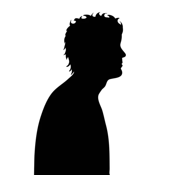 Silhouette Vectorielle Homme Sur Fond Blanc — Image vectorielle