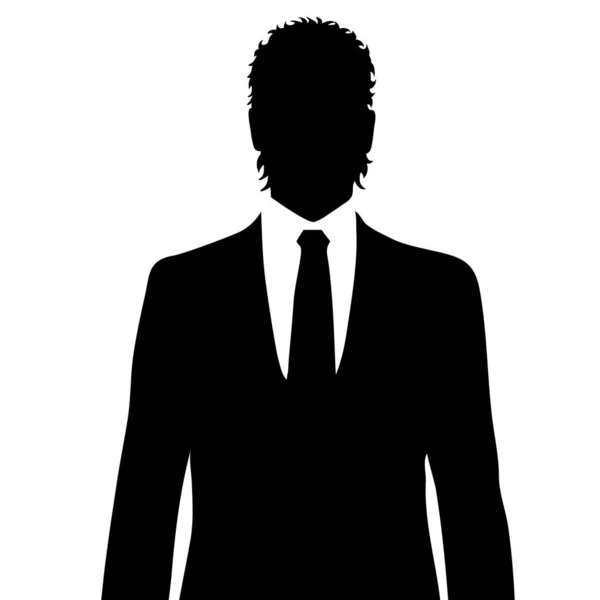 Vector Silhouette Suit Black Background — Stock Vector