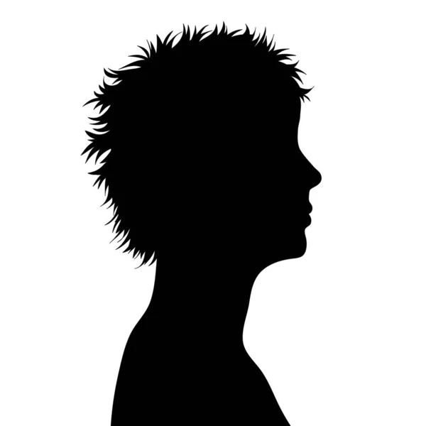 Silhouette Vectorielle Visage Femme Profil — Image vectorielle