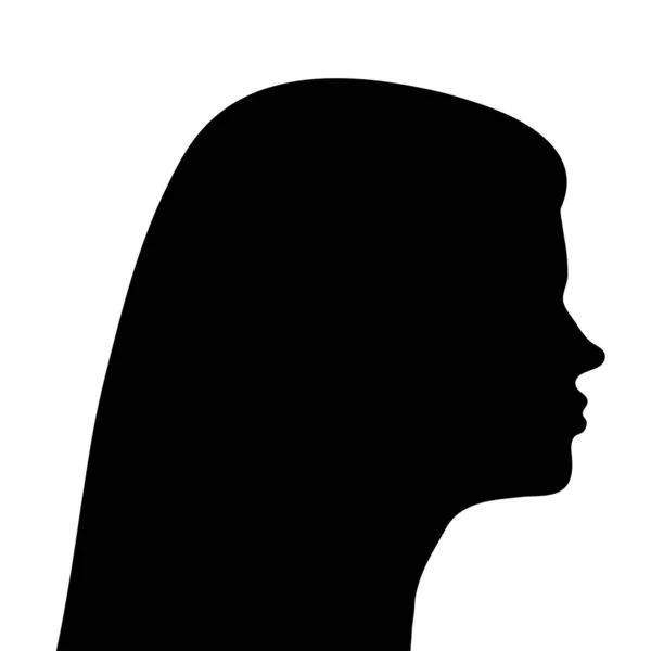 Silueta Vectorial Mujer Sobre Fondo Blanco — Vector de stock