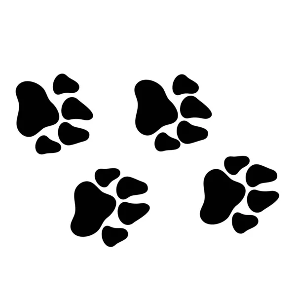 Vector Silhouette Animal Paw — Stock Vector