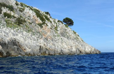 Sarp kayalıklar teknenin inmesine izin vermiyor.     .