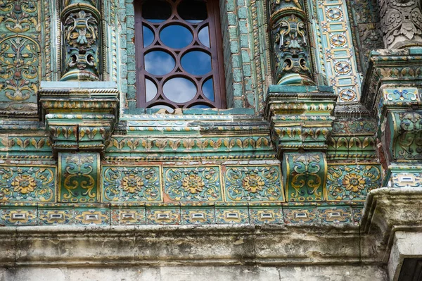 Faced on the outer facade with majolica tiles Teremok was built in the late 17th century by architect Larion Kovalev, tiles and carved columns made Josip Elders with their sons