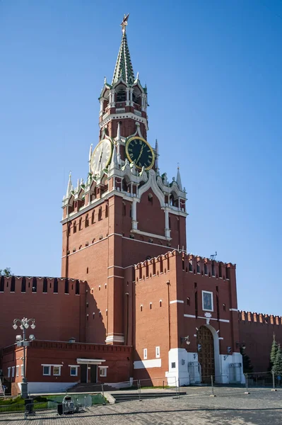 Spasskaya Tower Late 15Th Century Connects Kremlin Red Square Tower — Stock Photo, Image