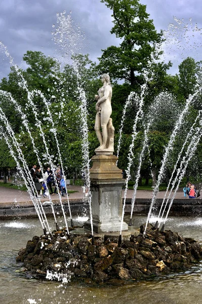 Orilla Sur Del Golfo Finlandia Pedro Fundó Palacio Conjunto Parques — Foto de Stock