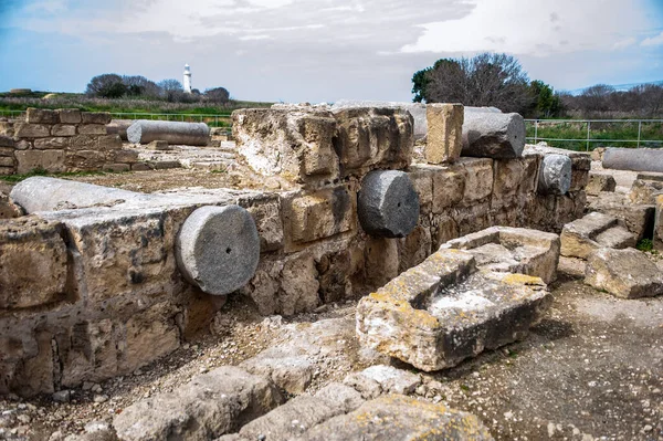 Fortaleza Bizantina Del Siglo Vii Pafos Fue Mejorada Por Los — Foto de Stock