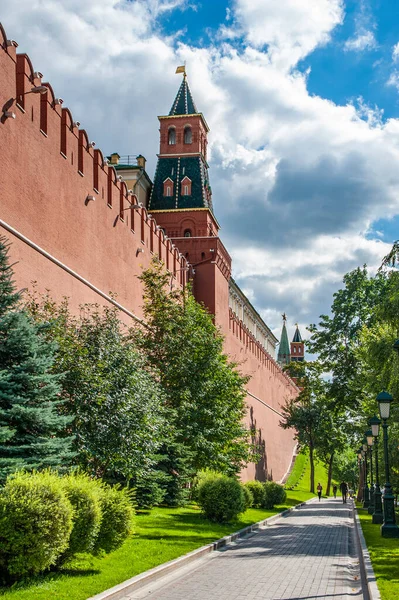 Jardin Alexandre Été Aménagé Long Mur Ouest Kremlin Moscou Dans — Photo