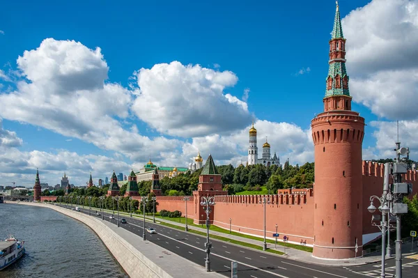 Modern Territory Moscow Kremlin Formed End Century Construction Brick Walls — Stock Photo, Image