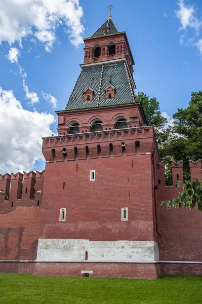 Modern Territory Moscow Kremlin Formed End Century Construction Brick Walls — Stock Photo, Image