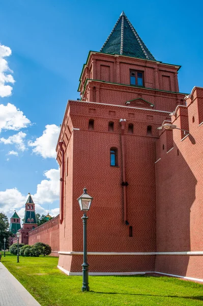 Nowoczesne Terytorium Moskiewskiego Kremla Powstało Pod Koniec Wieku Podczas Budowy — Zdjęcie stockowe