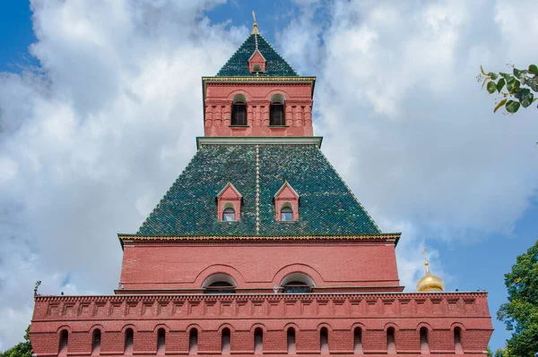 Moskova Kremlin Modern Toprakları Tuğla Duvarlar Kuleler Inşa Edilirken Yüzyılın — Stok fotoğraf