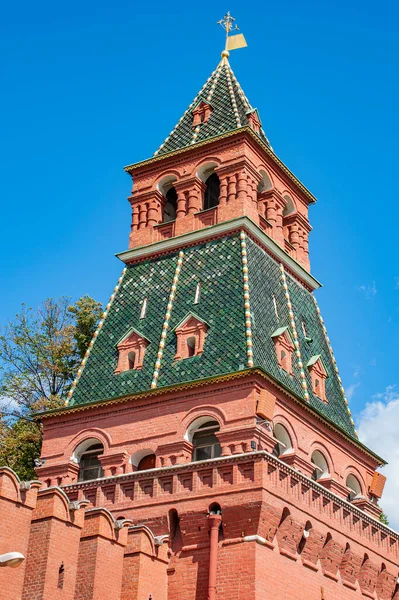 Moskova Kremlin Modern Toprakları Tuğla Duvarlar Kuleler Inşa Edilirken Yüzyılın — Stok fotoğraf