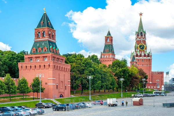Eastern Wall Moscow Kremlin Third Stage Its Expansion Ditch Dug — Stock Photo, Image