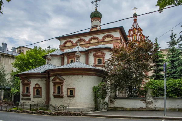 Három Szentek Temploma Kulishki Áll Téli Templom Azonos Nevű Egy — Stock Fotó