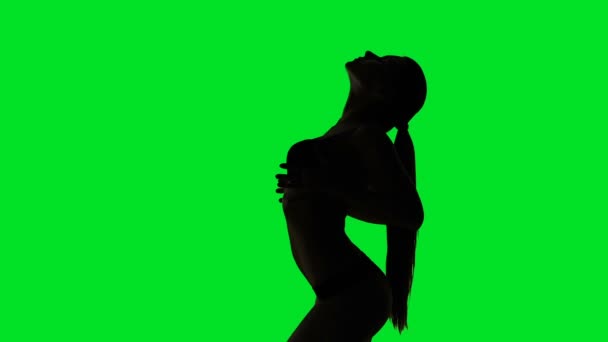 Gadis menari erotis dalam pakaian — Stok Video