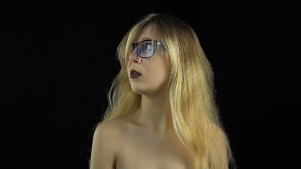 Налякані Блондинка Дівчинка — стокове відео