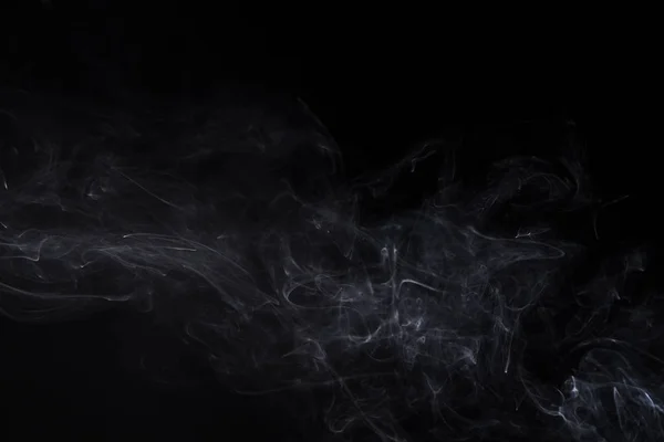 White isolated smoke of smoldering aromastick — Stock Photo, Image