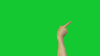 Yeşil zemin üzerine erkek işaret işaret parmağı