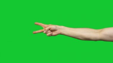 Beş yeşil zemin üzerine sayma